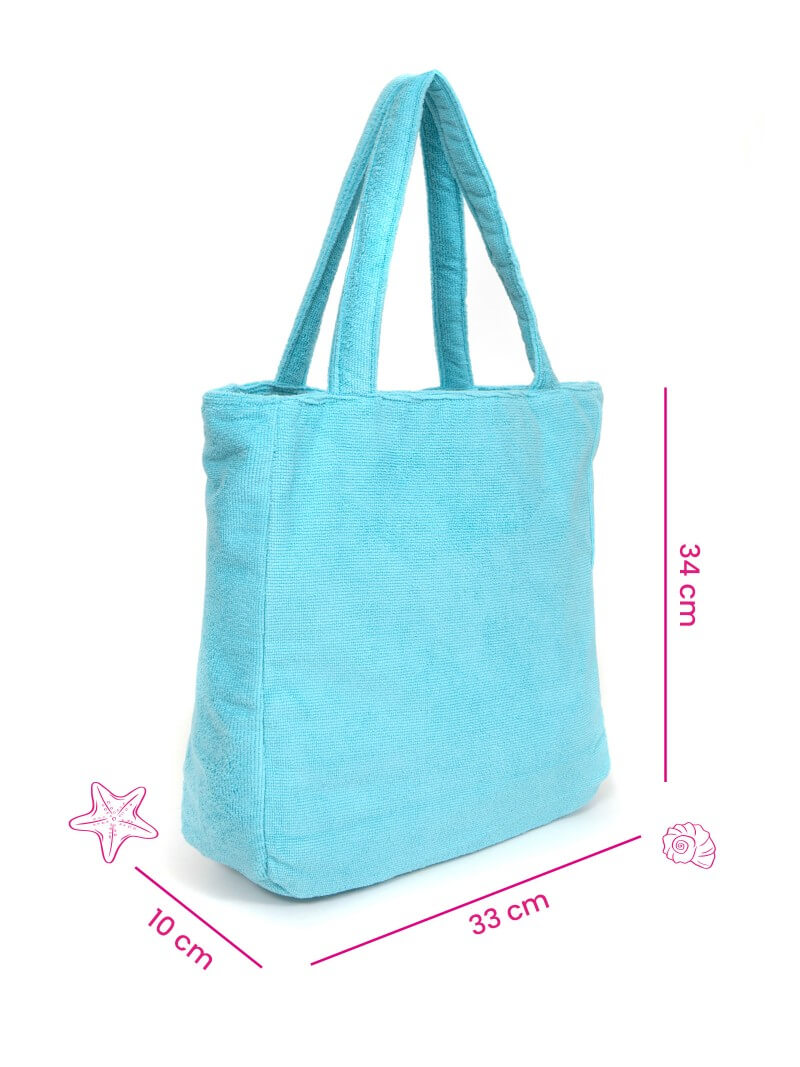 Bolso De Playa Bahia Mediano Turquesa