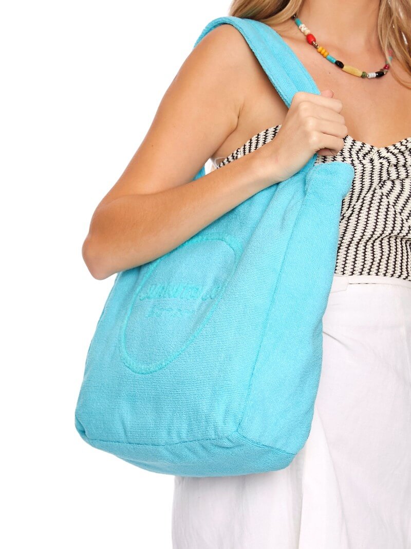 Bolso De Playa Bahia Mediano Turquesa