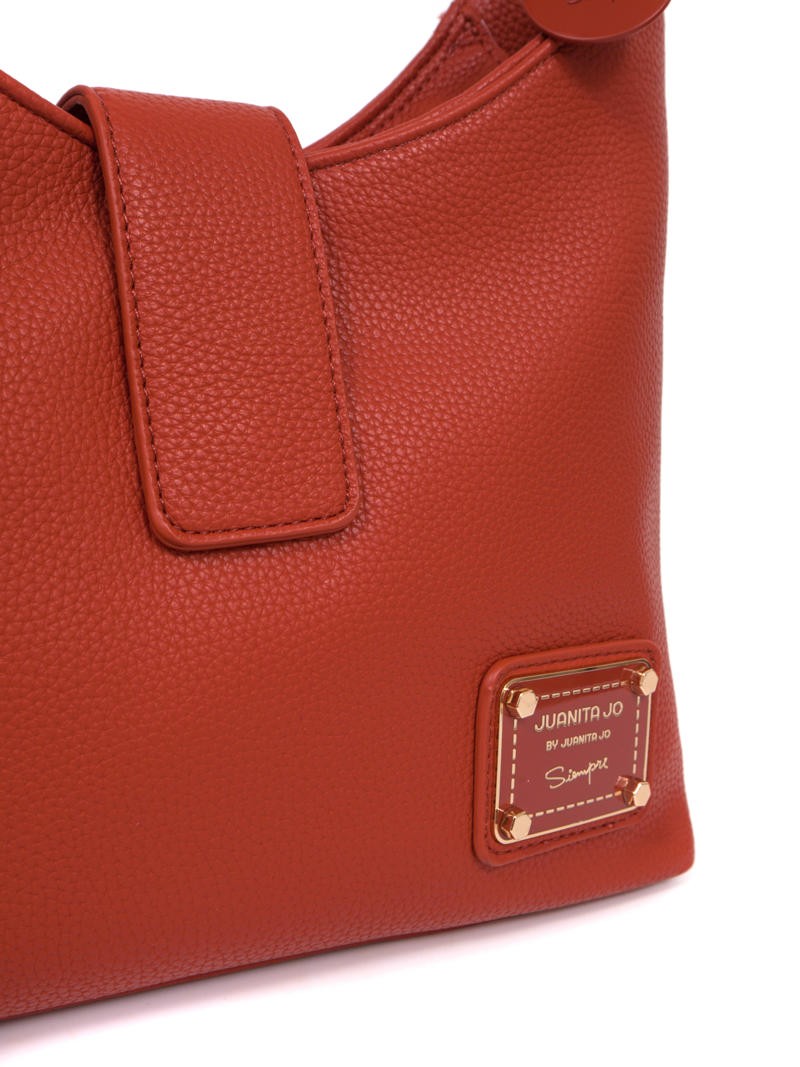 Cartera De Hombro Pequeña Terracota Anya