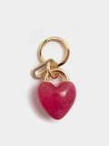 Llavero Y Charm De Corazón Fucsia
