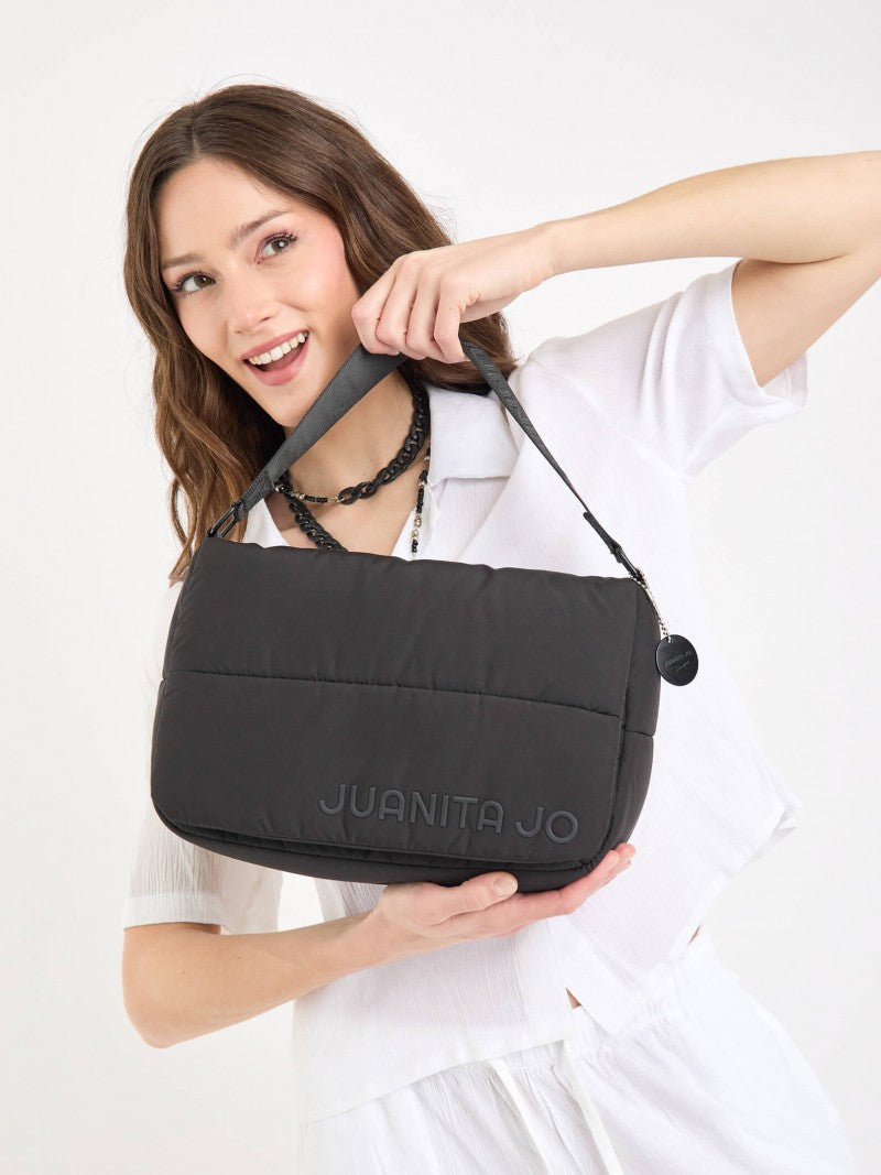 Bandolera Negra Puffer Caro