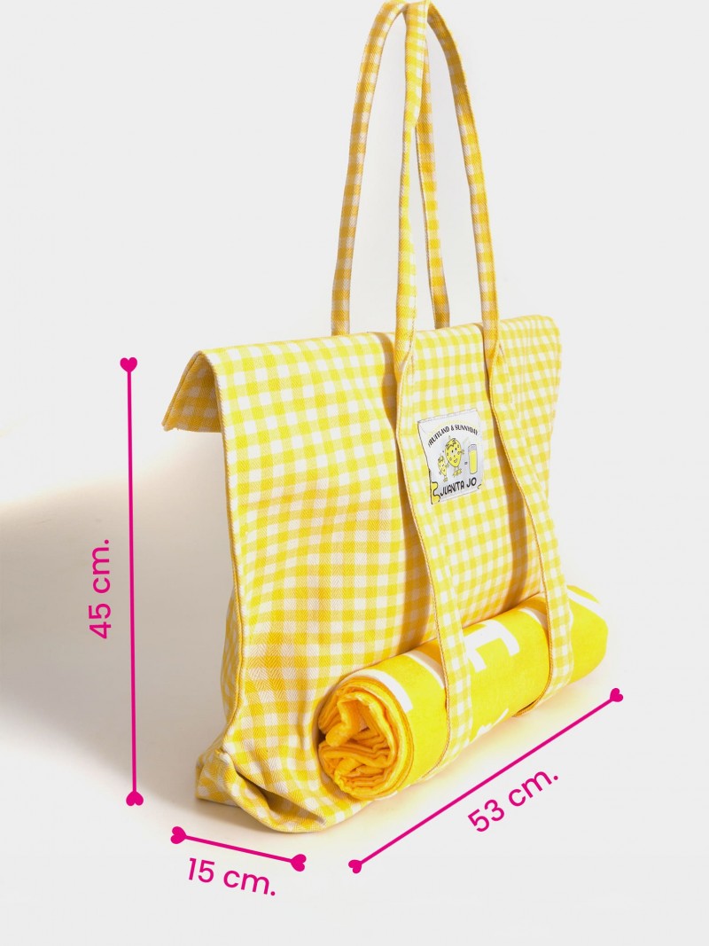 Bolso De Playa Grande Amarillo Amalfi