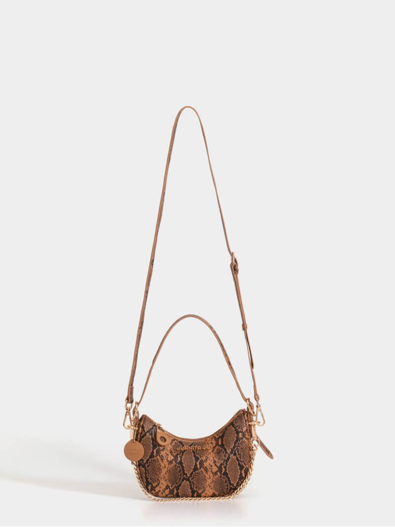 Cartera De Hombro Reptil Aura