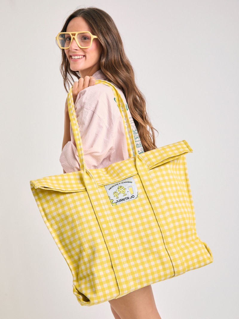 Bolso De Playa Grande Amarillo Amalfi