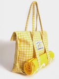 Bolso De Playa Mediano Amarillo Amalfi