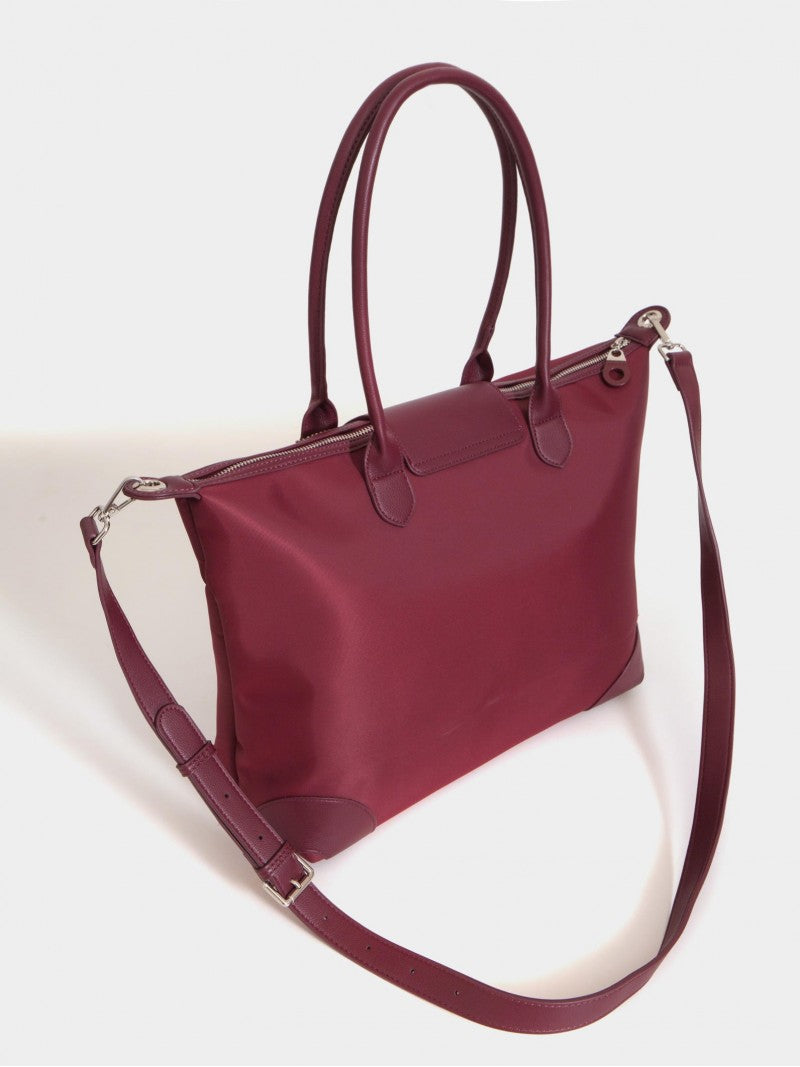Cartera Tipo Maletín Porta Notebook 14" Bordó Mara