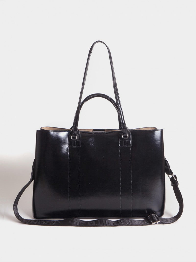 Cartera Con Porta Notebook Negra Worky