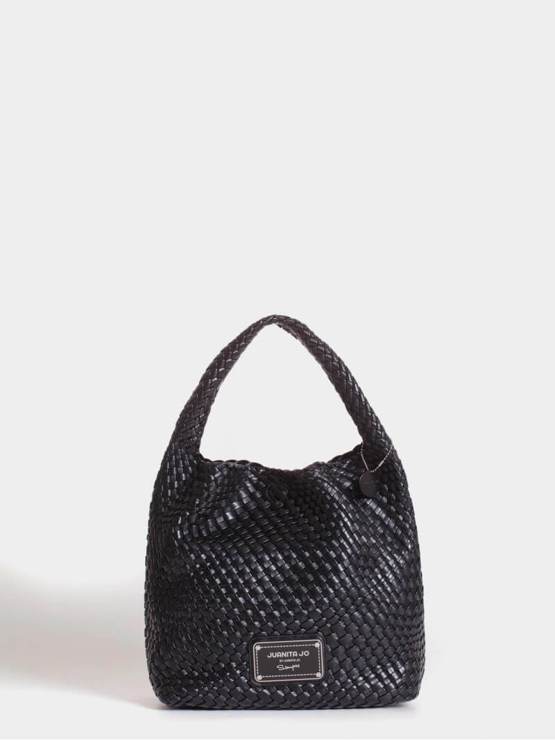 Cartera Negra Mediana Lazo