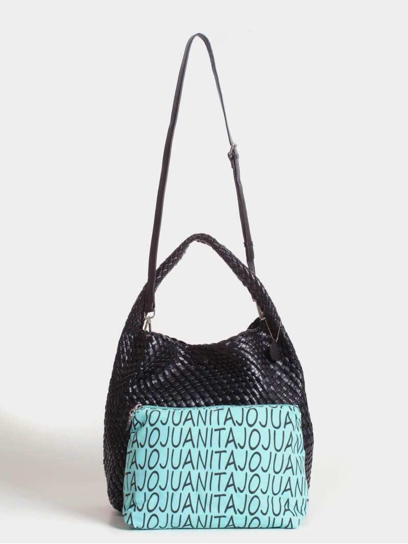 Cartera Negra Mediana Lazo