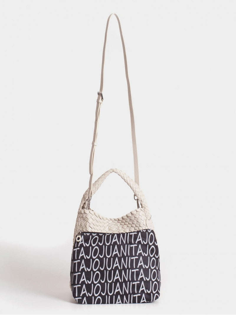 Cartera Chica Color Crema Lazo