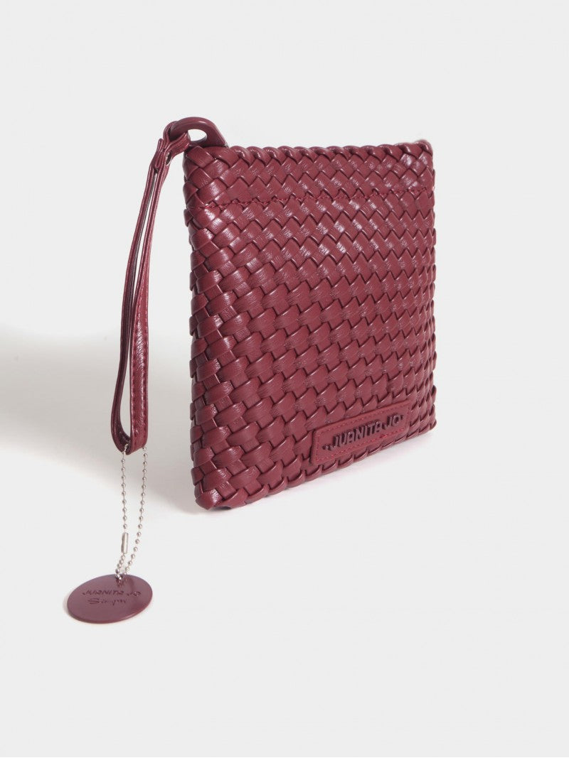 Pouch Cuadrada Bordó Lazo