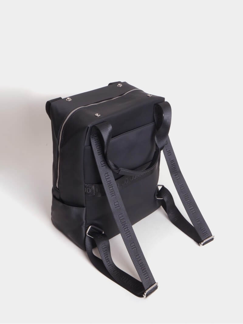 Mochila Y Cartera Negra 2 En 1 Fio