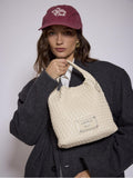 Cartera Chica Color Crema Lazo