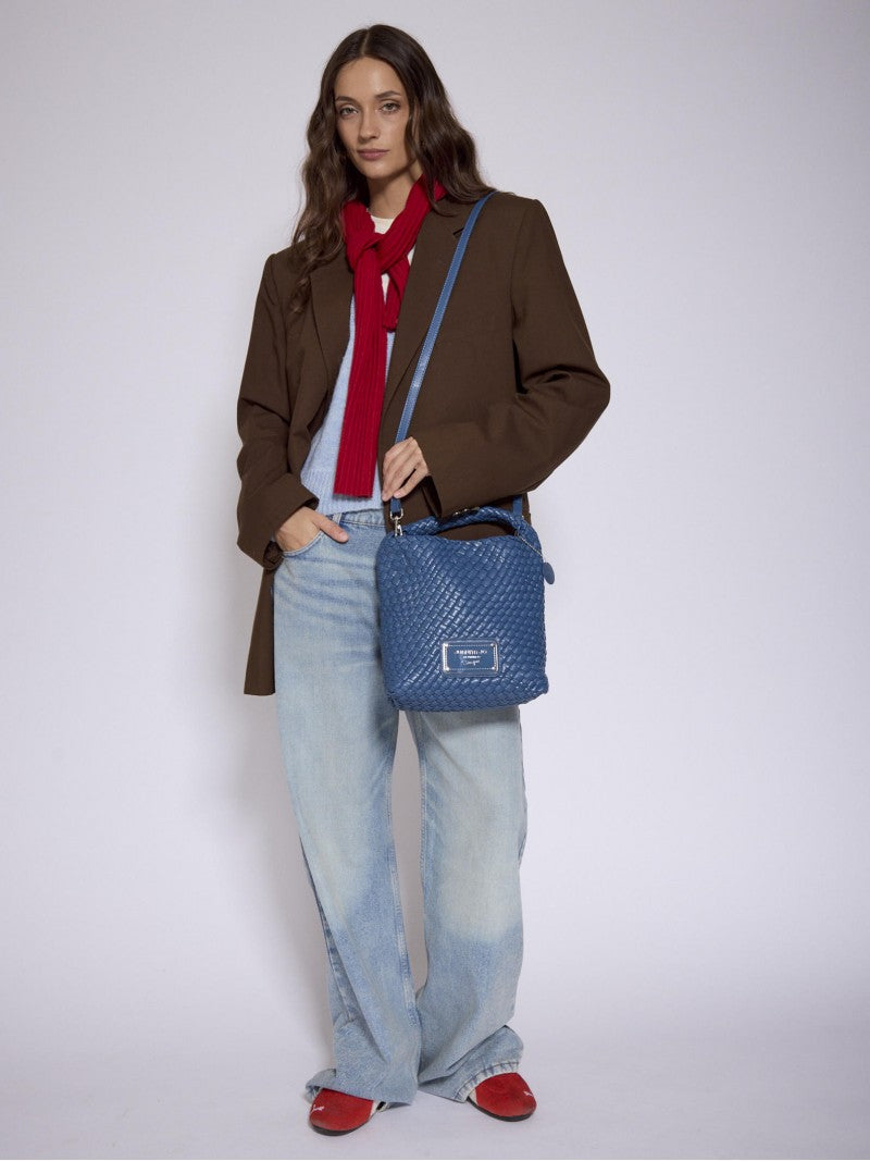 Cartera Azul Chica Lazo