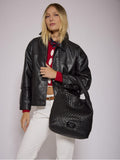 Cartera Negra Mediana Lazo