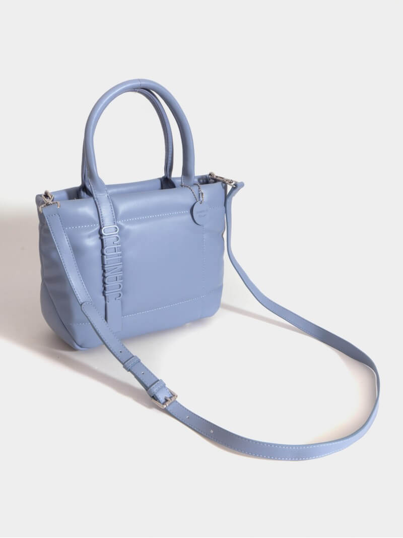 Cartera Chica Celeste Puffer