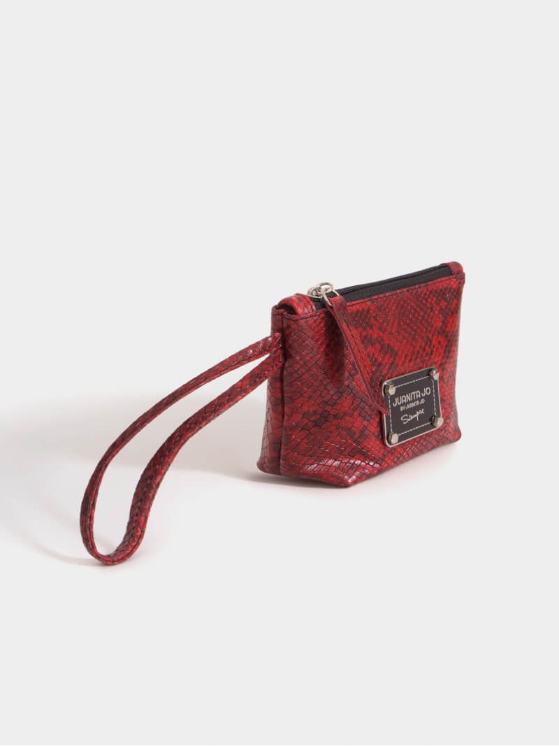 Monedero Rojo De Cuero Génova