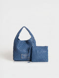 Set Lazo: Cartera Chica + Sobre Pouch Cuadrado Azul