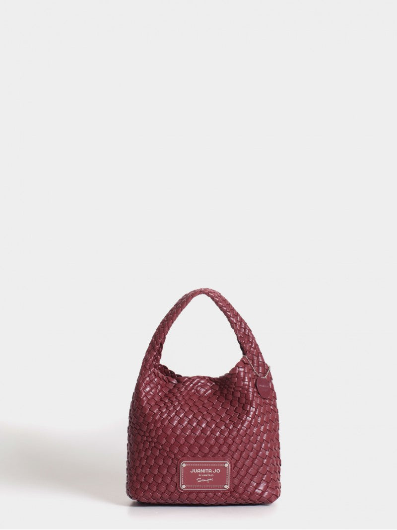 Set Lazo: Cartera Chica + Sobre Pouch Cuadrado Bordó
