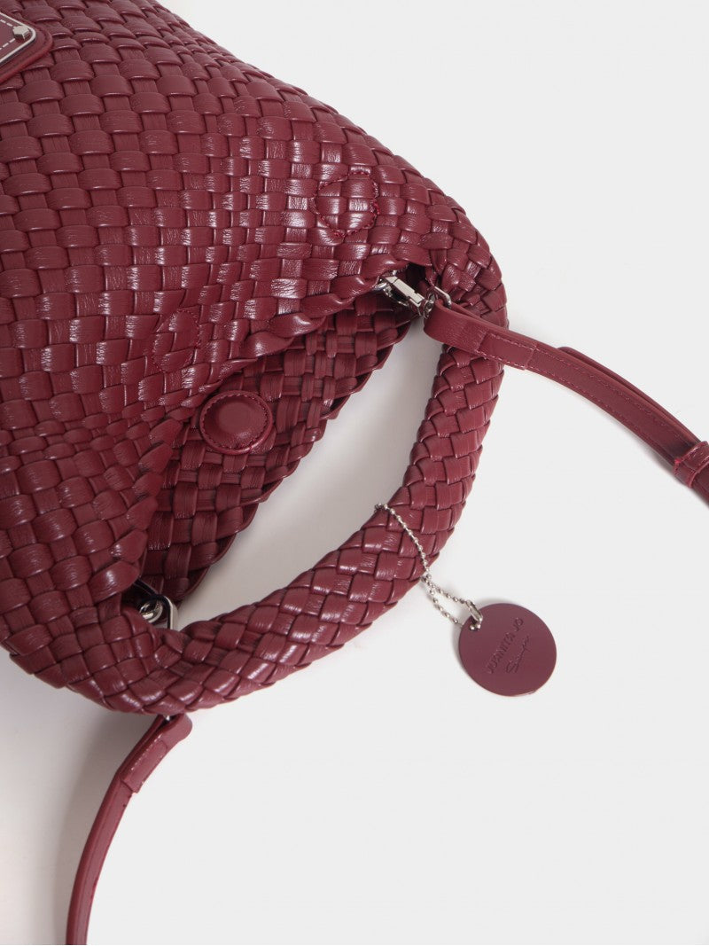 Set Lazo: Cartera Chica + Sobre Pouch Cuadrado Bordó