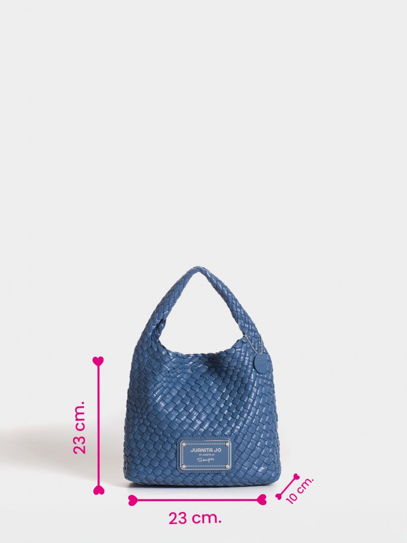 Set Lazo: Cartera Chica + Sobre Pouch Cuadrado Azul