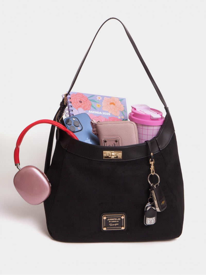 Cartera De Hombro Negra Virginia