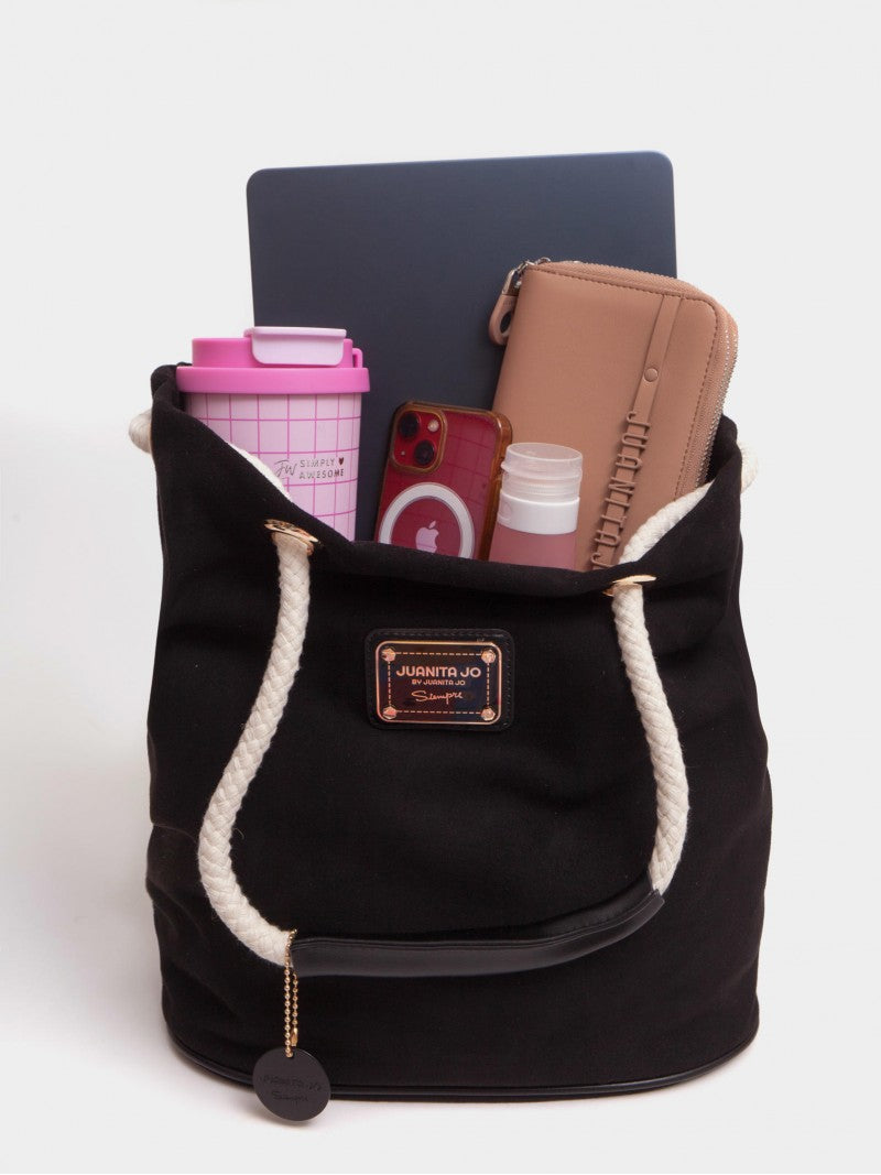 Cartera Bucket Negra Montana