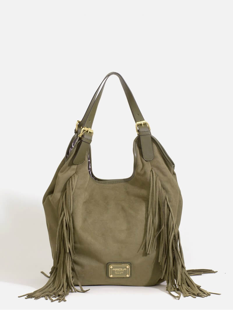 Cartera Flecos Mediana Verde Montana
