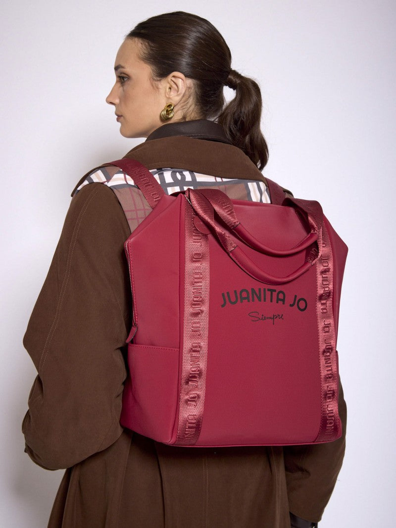 Mochila Y Cartera Roja 2 En 1 Fio