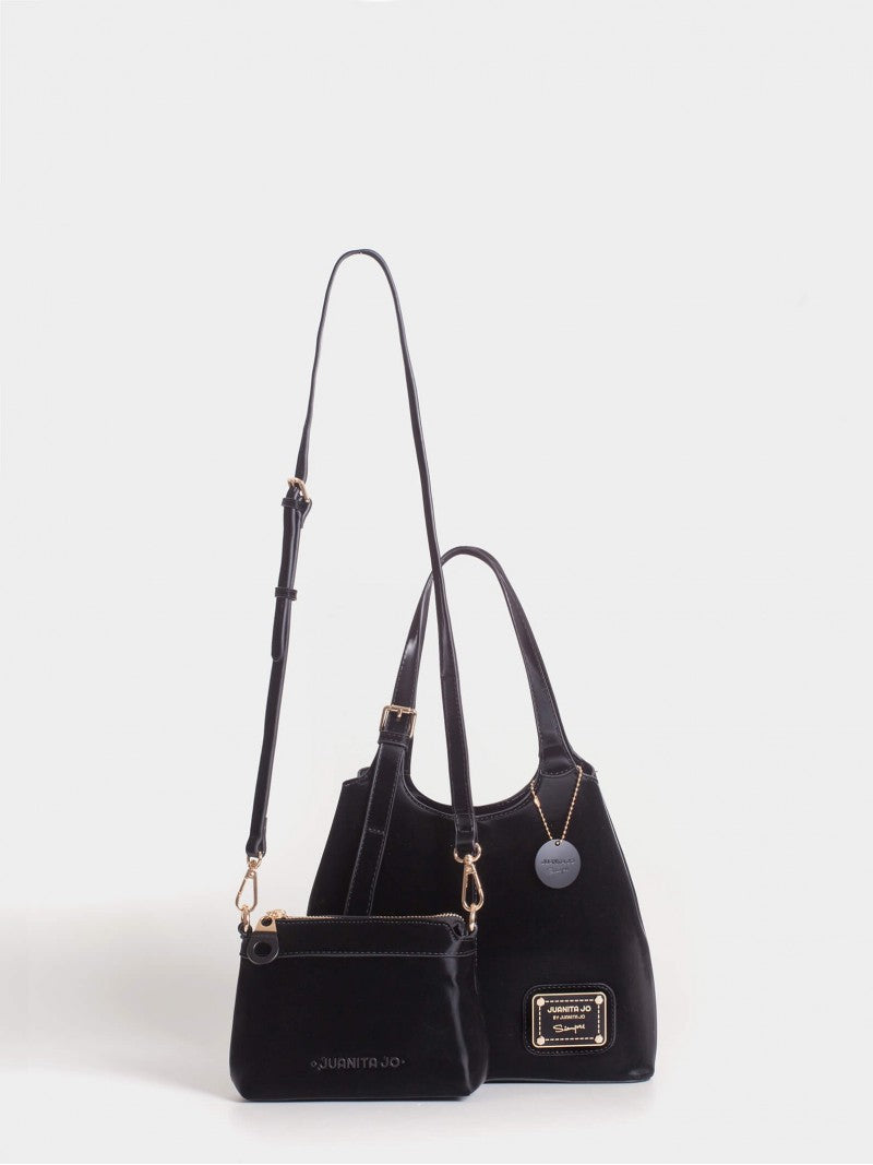 Cartera De Mano Y Minibag Meryl Negro