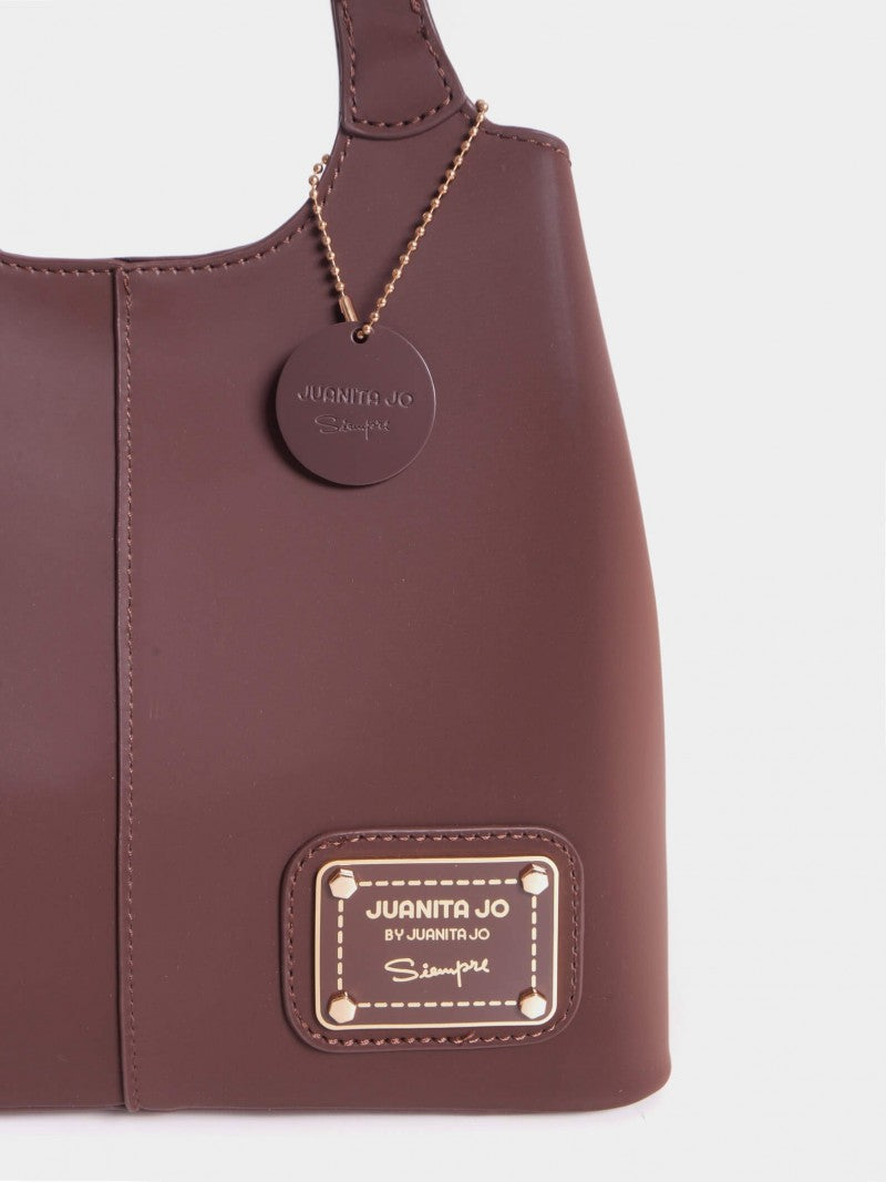 Cartera De Mano Y Minibag Meryl Chocolate