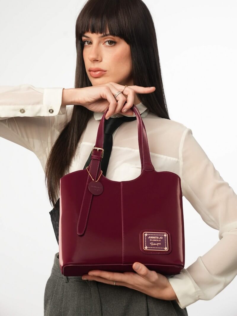 Cartera De Mano Y Minibag Meryl Bordó