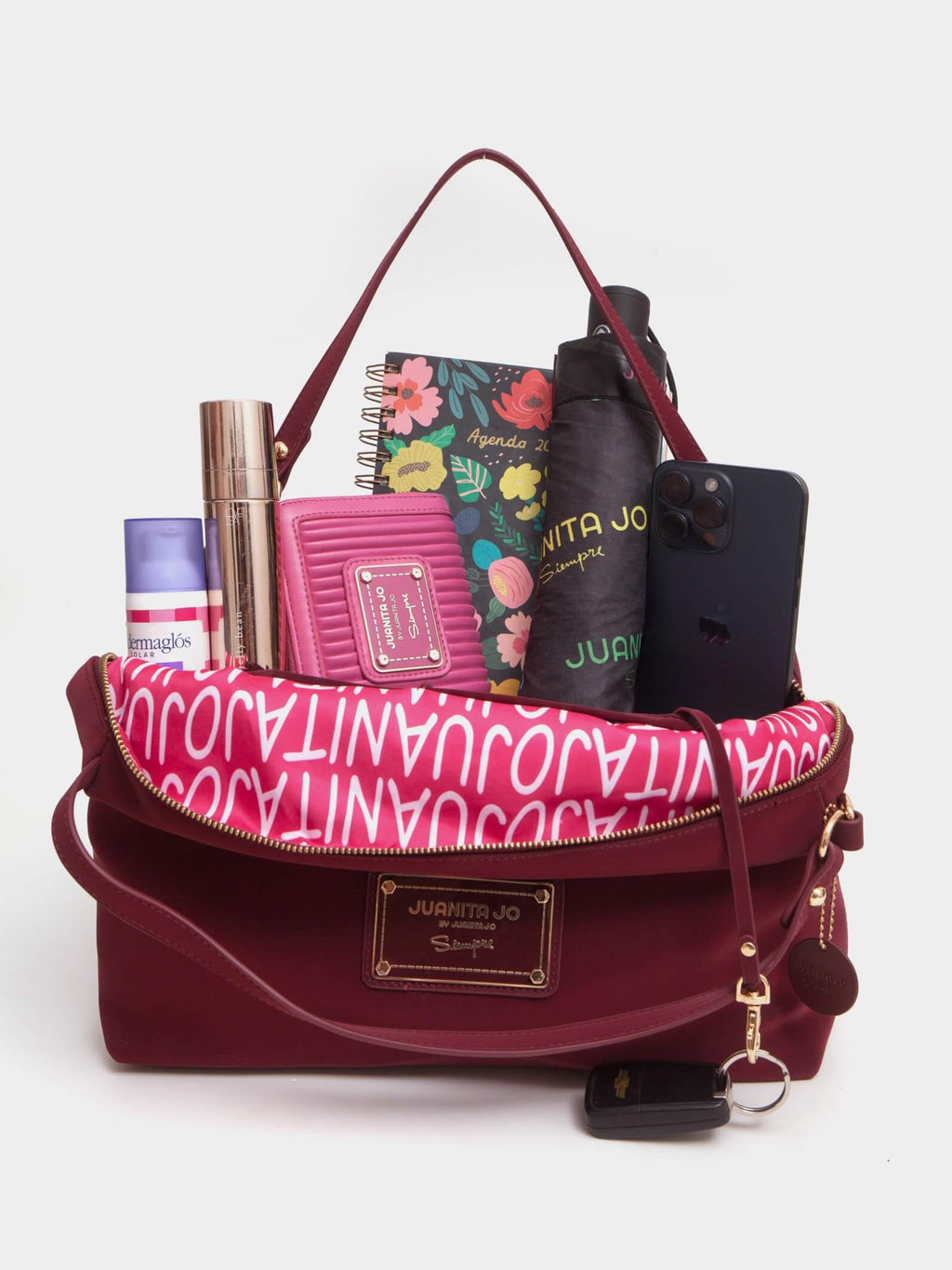 Cartera Mediana Bordó Amira Bordo