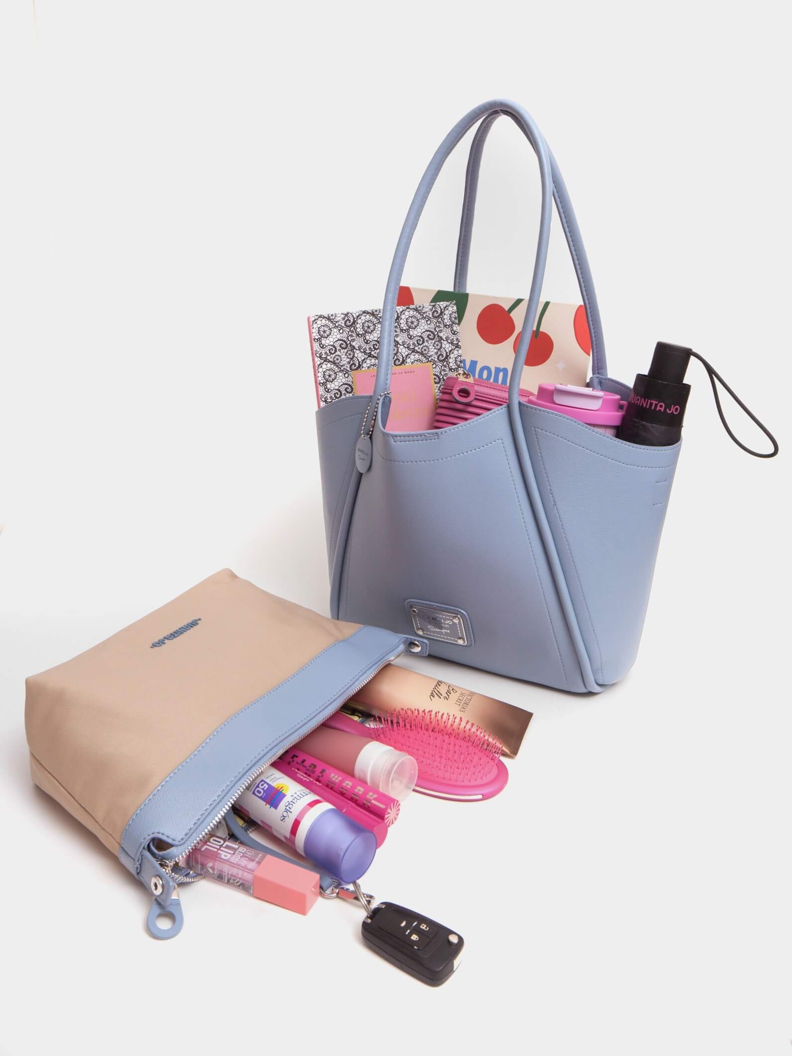 Cartera Carol Grande Celeste